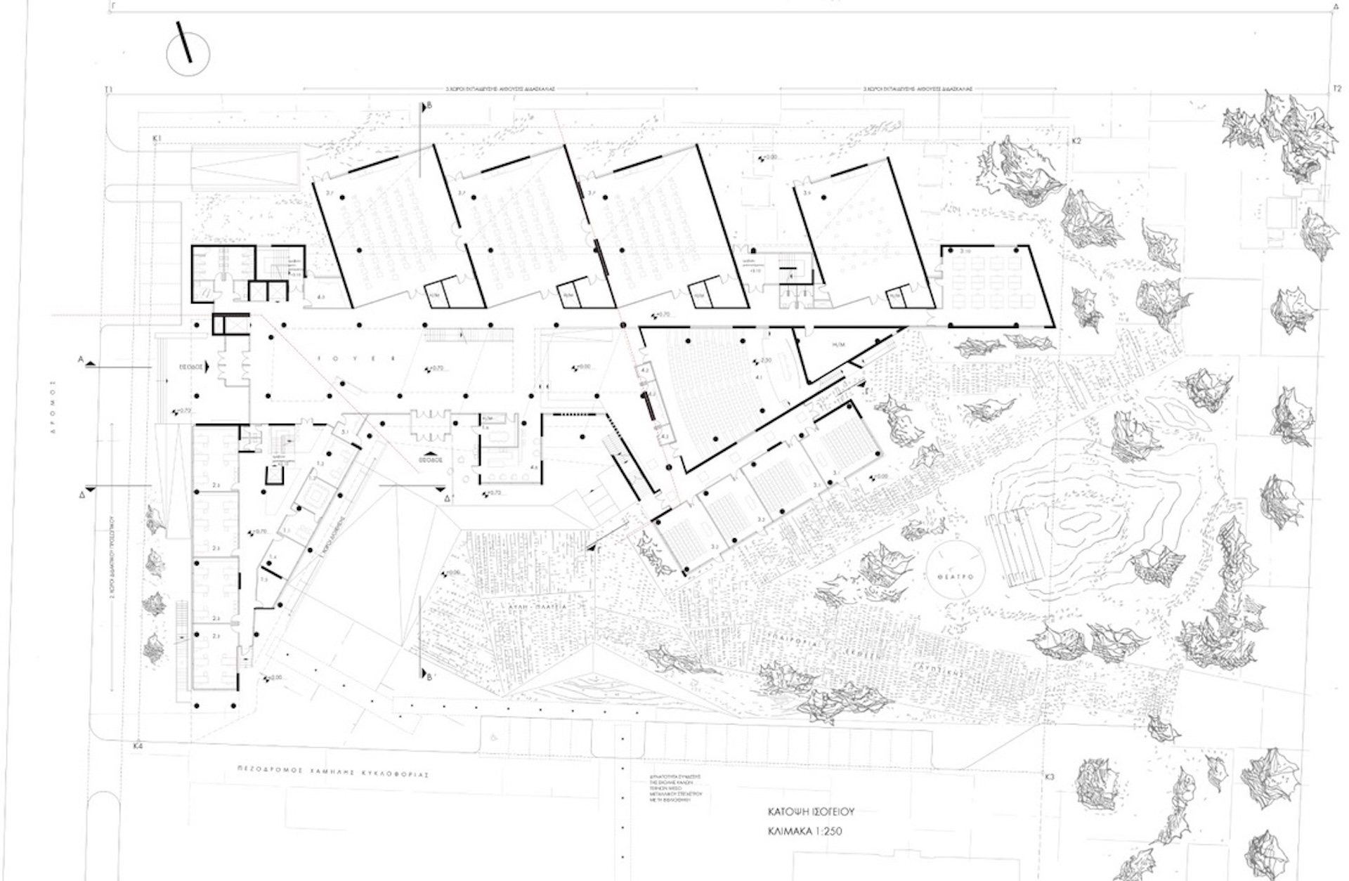 A03.4.1920.GROUND FLOOR PLAN, SCALE 1.250